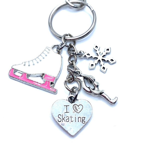 Ice Skating Keychain Bag Charm Figure Skater - Picture 2 of 8